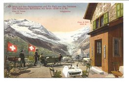 Alp Grüm (GR) Rest. Belvédère  Palügletscher St. Moritz 1916