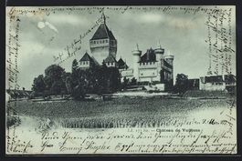 Mondschein-AK Vufflens, Le Chateau, 1899