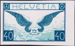 1929, F15.P3, sehr seltene Plattenprobe Flugpost +Befund