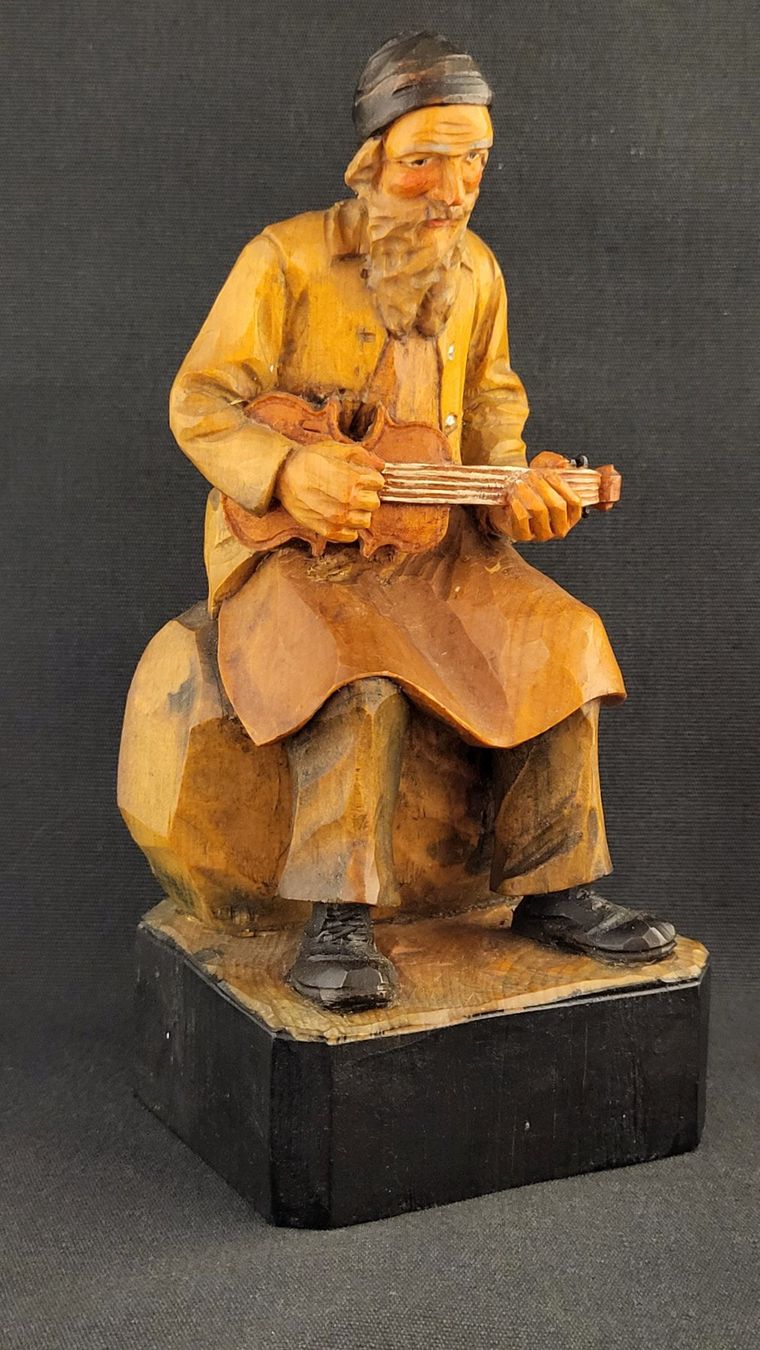 Figurines: Geschnitzte Holz-Figur GEIGENBAUER – D'occasion à Basel par spinne02 1