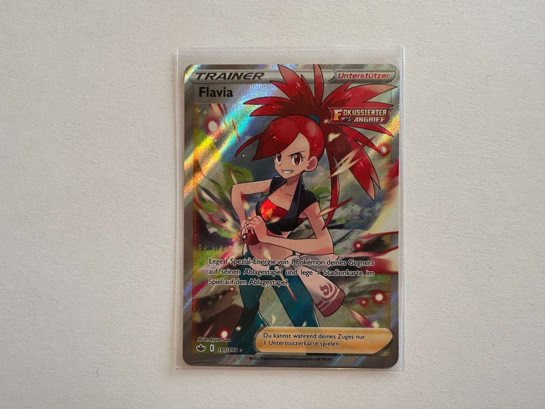 Pokémon Sammelbilder & Trading cards: Flavia Chilling Reign Trainer Fullart DE – Gebraucht aus Hagendorn von Pokecollectorch
