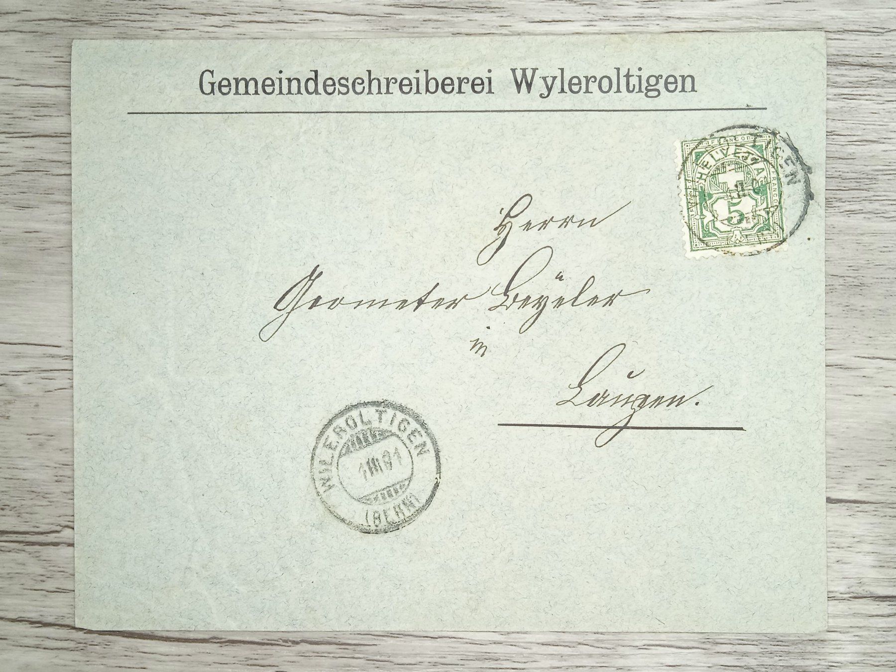 Tutti i francobolli: TR82 Enveloppe + Timbre Suisse 1901 – Usato da Cousset venduto da Patrick_Collections