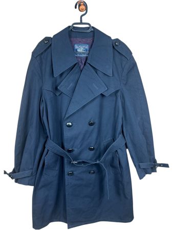 Trench-Coat Burberry Vintage Bleu marine ~ M - 40 Long