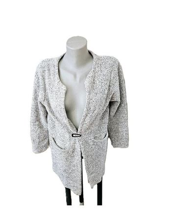 ZARA W&B Strick Jacke Gr. S grau meliert Baumwolle