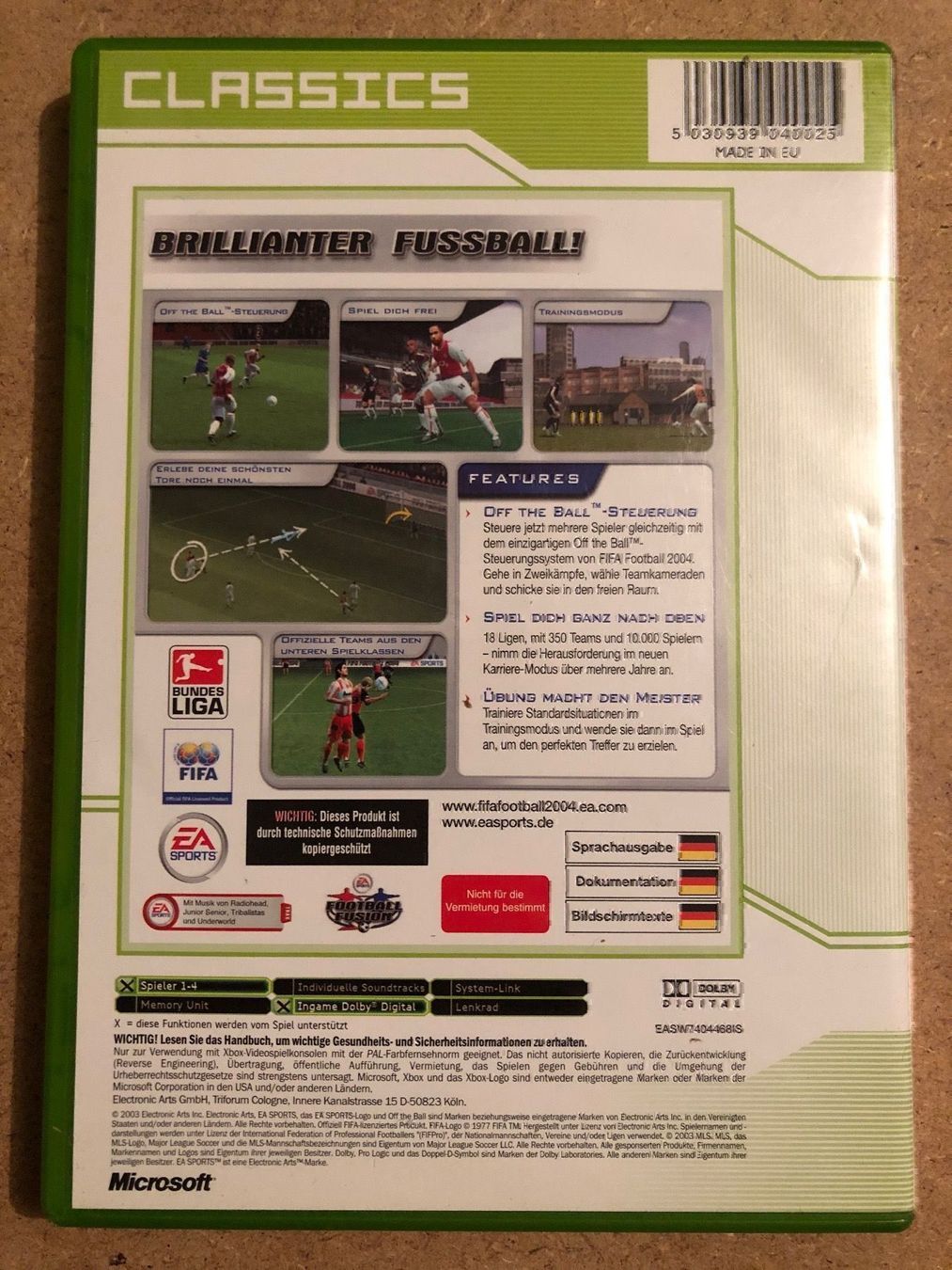 Jeux: FIFA 2004 für Xbox – D'occasion à Kestenholz par Mad18 1