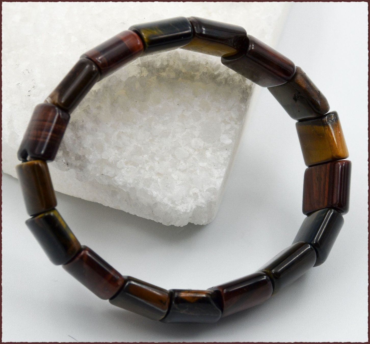 Bracciali & Braccialetti: Tigeraugen Edelstein Stretch Armband – Nuovo e nell'imballaggio originale da Oberglatt ZH venduto da Goldfee1 2