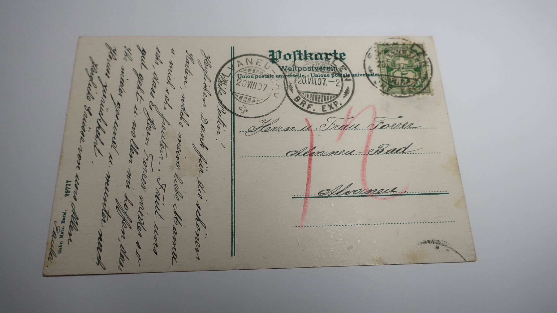Ansichtskarten: St. Gallen St. Leonhard mit Säntis – Gebraucht aus Cormoret von Pascalll2001 4