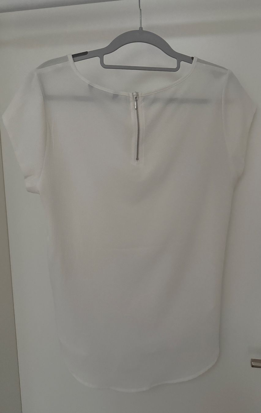 Only T-Shirts: Weisses, transparentes Kurzarmshirt – Gebraucht aus Hunzenschwil von Reche71 3