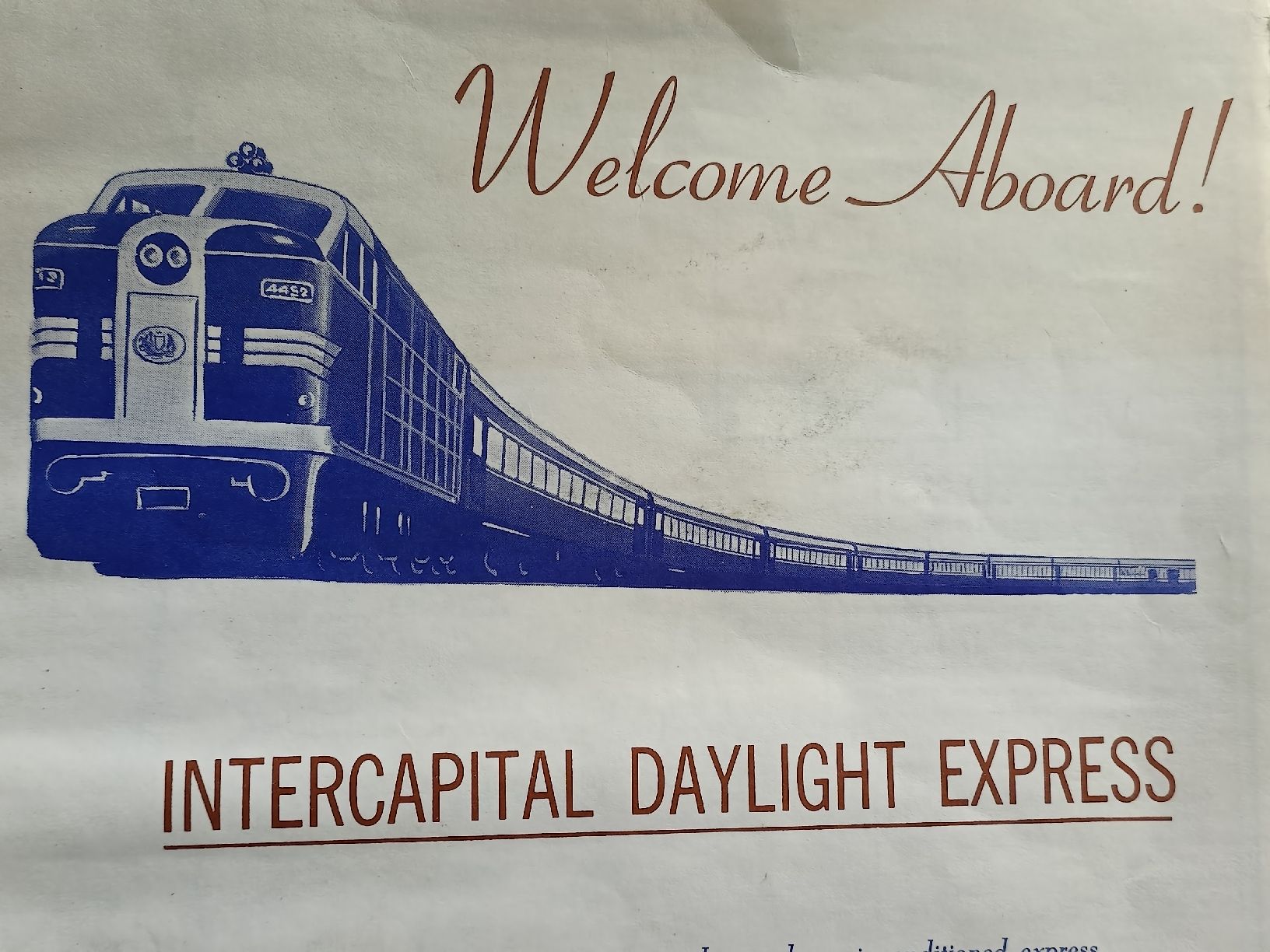 Documenti: Alte US Bahn Broschüre / Intercapital Daylight Express 1940 – Usato da Brugg AG venduto da Ente015