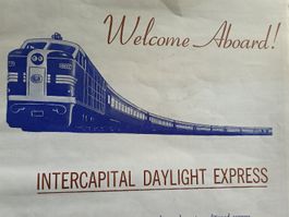 Alte US Bahn Broschüre / Intercapital Daylight Express 1940