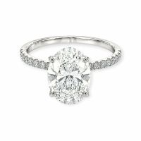 💎💥Solitär Diamant lab 3.30tcw💍E VS1, 14K W-Gold Ring