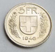 1948, 5 Fr., Stempelglanz