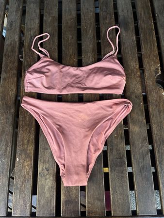 Bikini Set glänzend, Altrosa von H&M