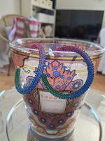 Créoles à strass multicolore