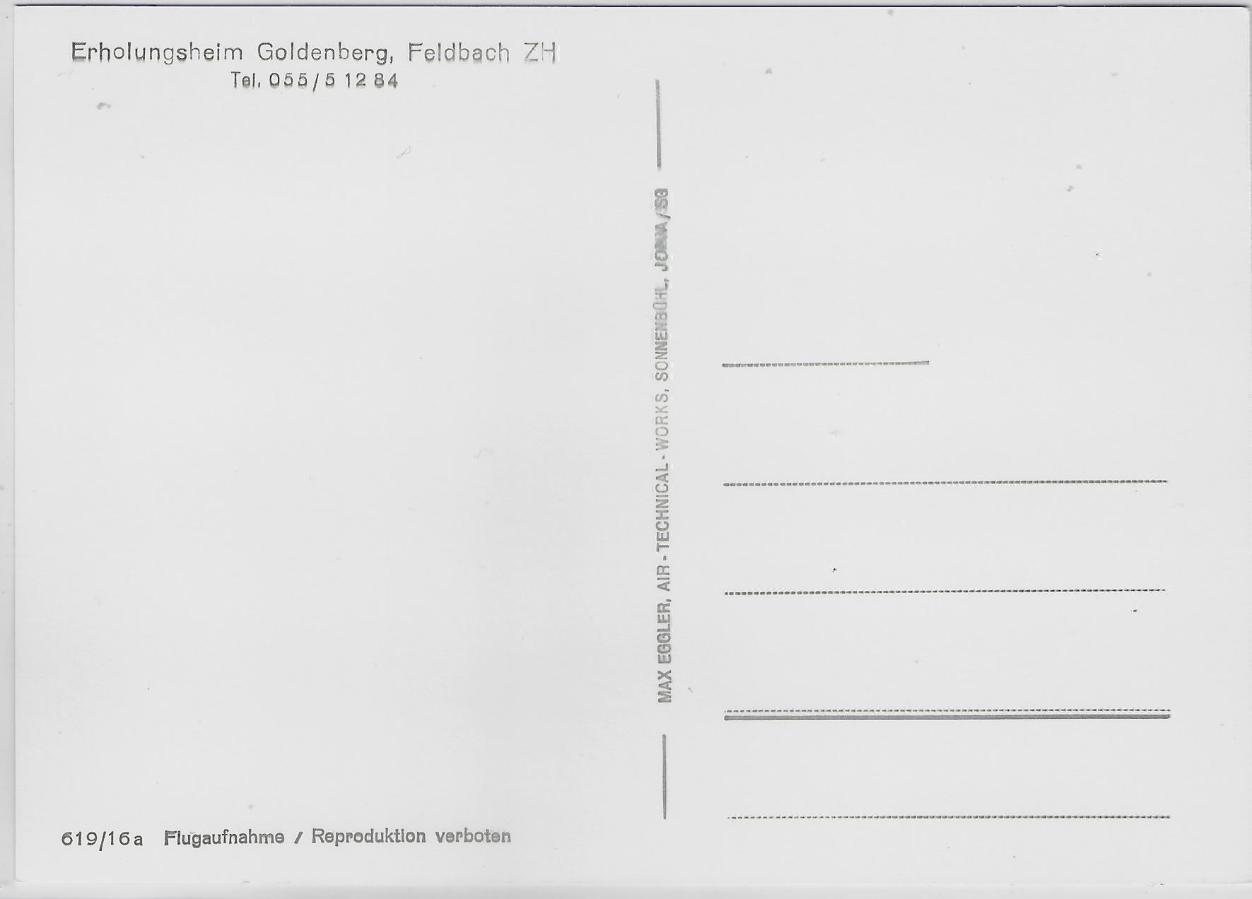 Cartoline postali: Flugaufnahme Erholungsheim Goldenberg – Antico da Ettingen venduto da Kartenplanet 1