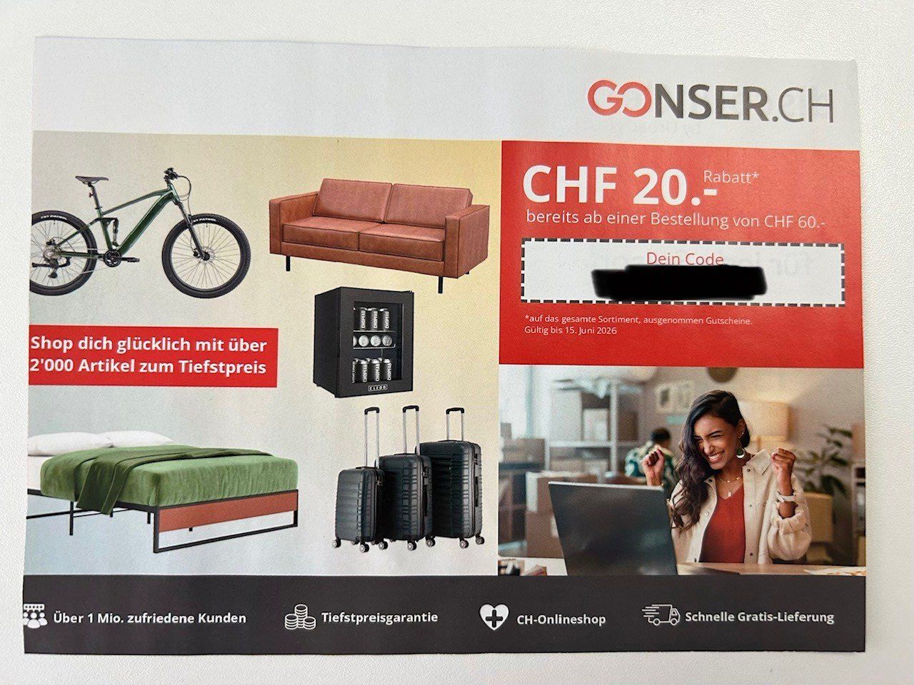 Buoni: Gonser Fr. 20.- Online-Gutschein – Nuovo e nell'imballaggio originale da Burgdorf venduto da MCSchweizer88 1