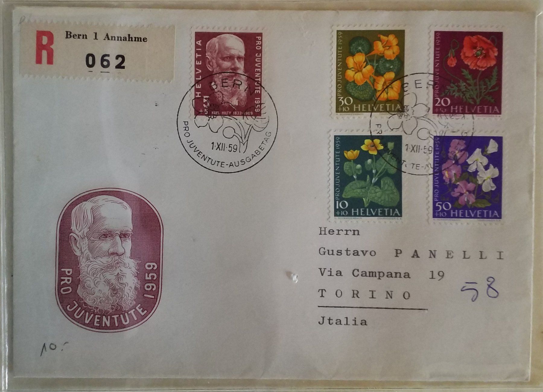 Tutti i francobolli: JB15) 1959, Pro Juventute FDC, – Nuovo (secondo la descrizione) da Baden venduto da Eggi