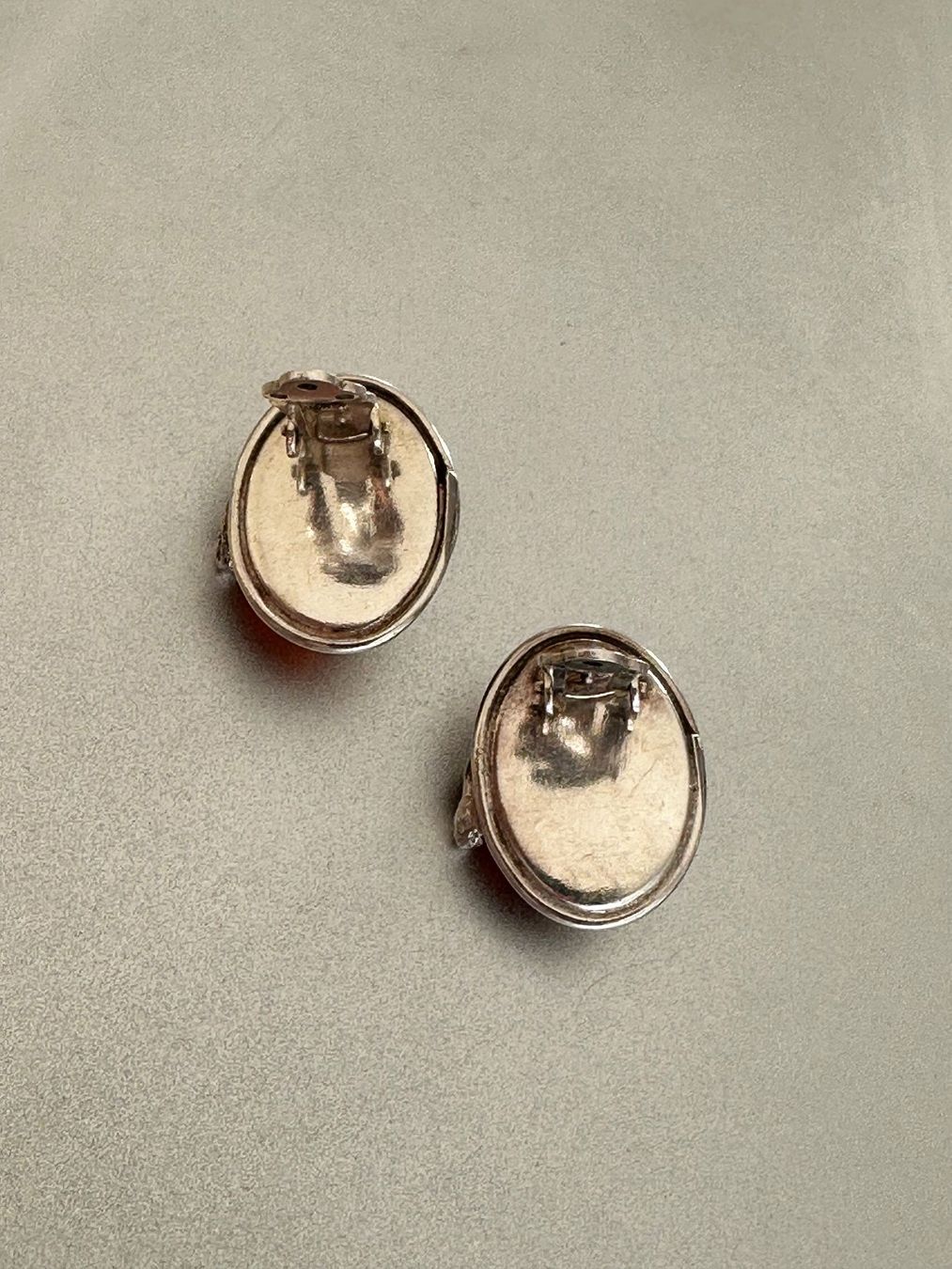 Orecchini pendenti & Orecchini a lobo: Vintage 925er Silber Ohrringe mit Bernstein – Usato da Onex venduto da Antiqueshow 2
