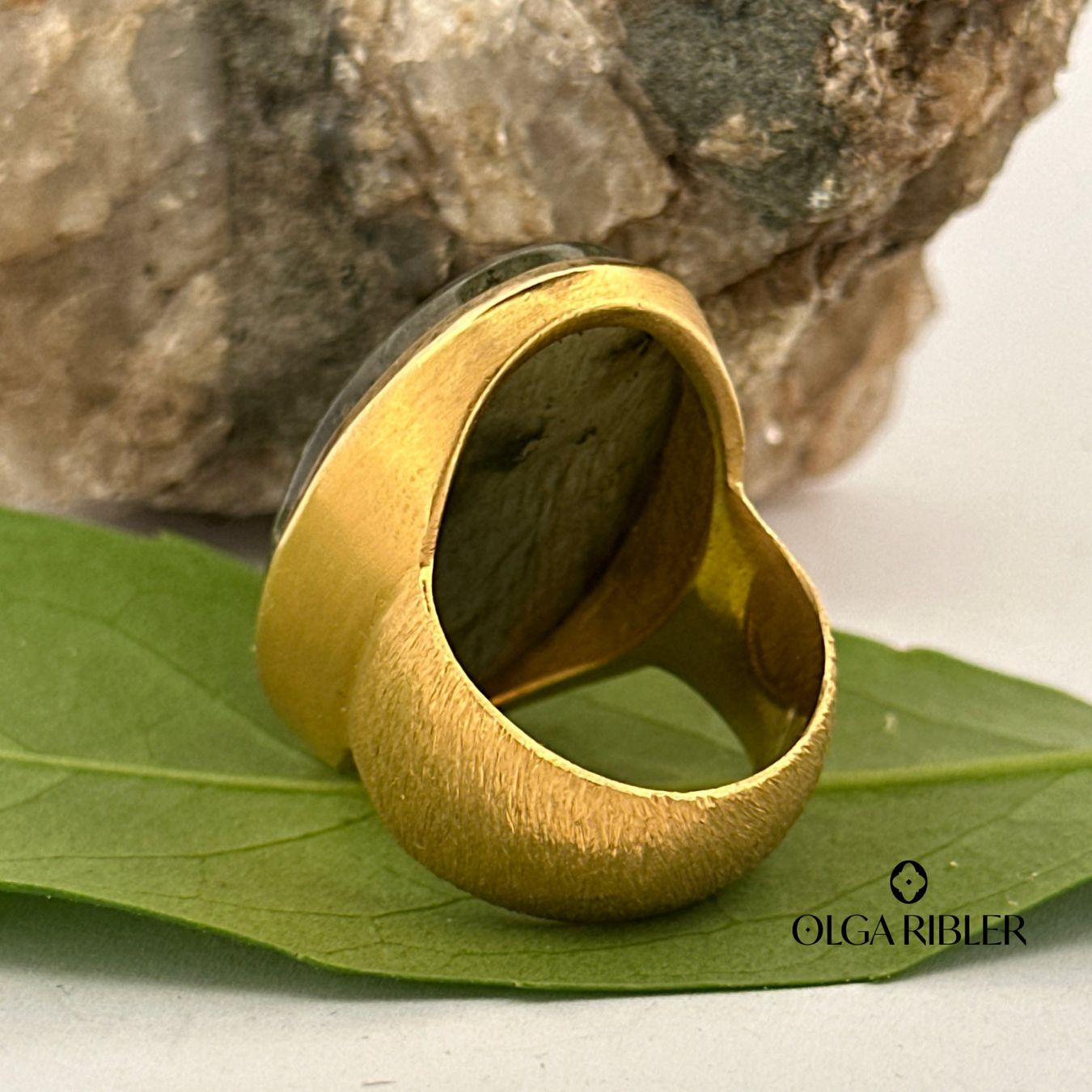 Olga Ribler Ringe: Statement Silber Ring 925 mit Labradorite Grösse 55 – Neu (gemäss Beschreibung) aus Luzern von Schmuckoutlet 5