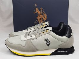 U.S. POLO ASSN. Sneaker Nobil grau gelb Gr. 42