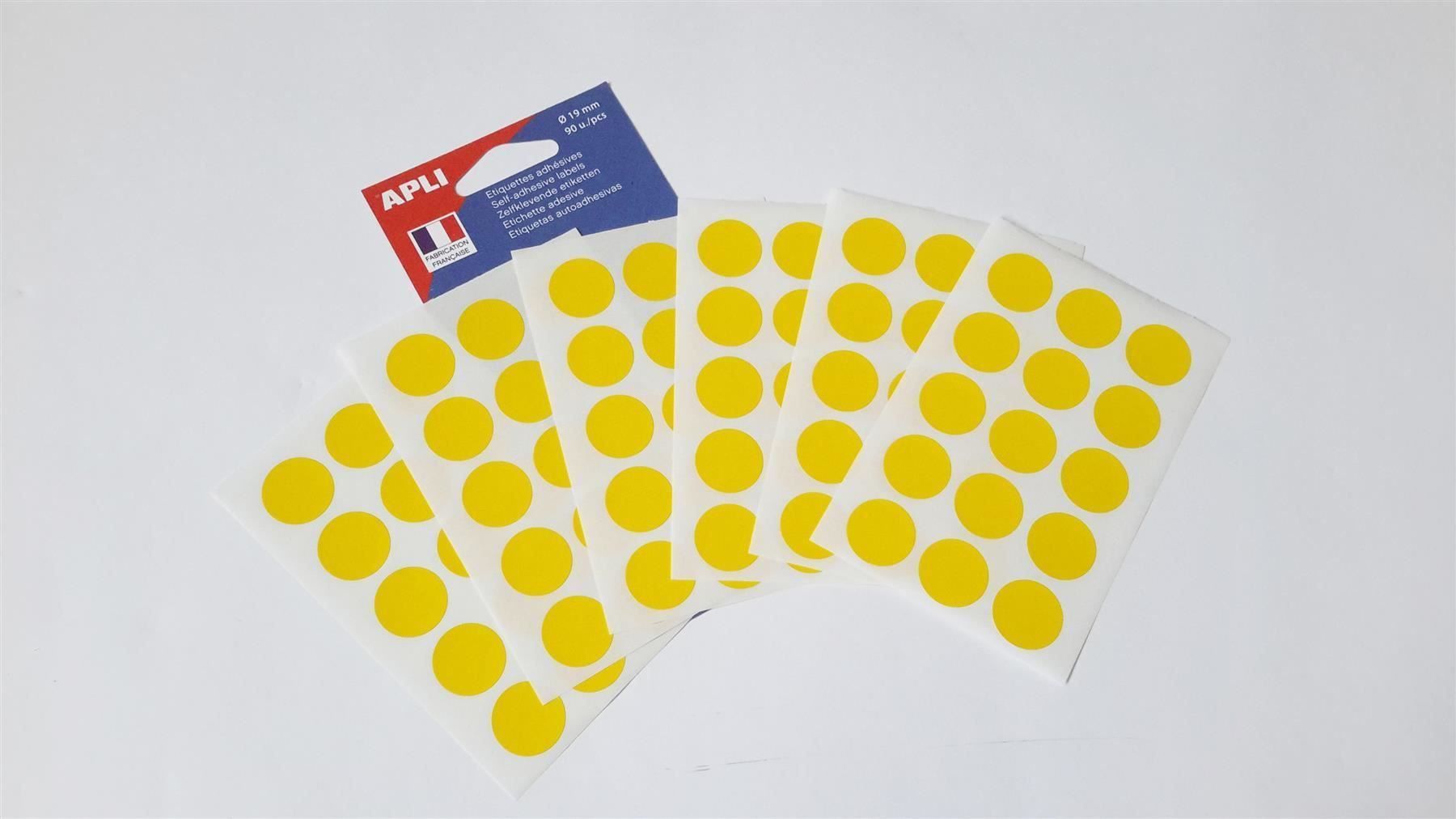 Sticker: Markierungspunkte, gelb, 19mm, 90 Stück – Nuovo e nell'imballaggio originale da St. Gallen venduto da cointec 2