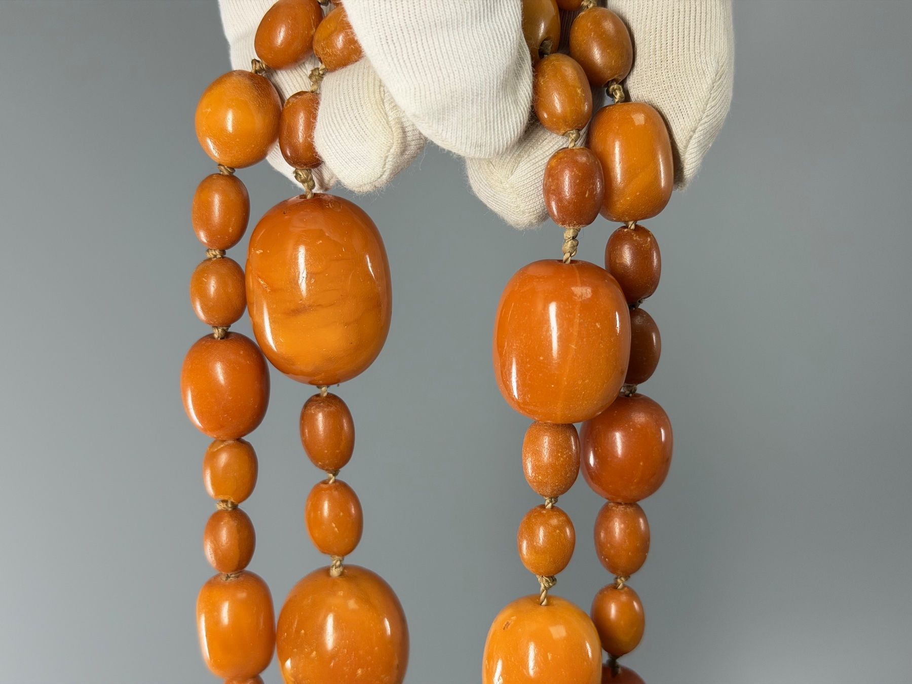 Catenine: Butterscotch-Bernstein-Halskette mit grossen Perlen – Usato da Sennhof venduto da Johnbest 6