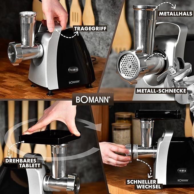 Appareils de cuisine: Fleischwolf Hackfleischmaschine 1000W 3 Scheiben Wurstfüller – Neuf avec emballage d'origine à Herisau par Serenco 5