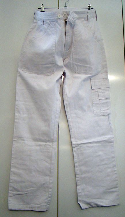 Pantaloni: Arbeitshose weiss, neuwertig, Grösse 46, Marke WORKER – Usato da Hergiswil NW venduto da Nunun