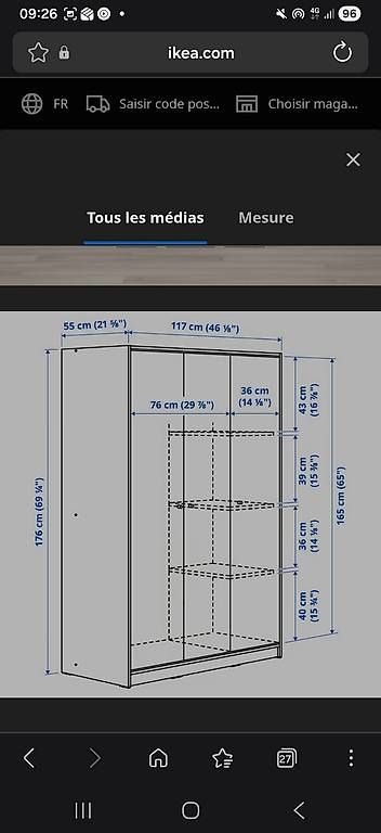 Ikea Armadi: Armoire blanche Kleppstad Ikea occasion – Usato da Neuchâtel venduto da syr_v6t5 2