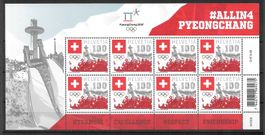 Kleinbogen 1661 Swiss Olympic ** 29.1.2018