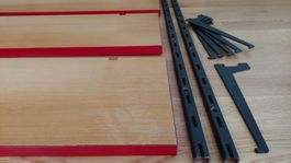 3 Tablar Wand-Regal, stabiles Holz