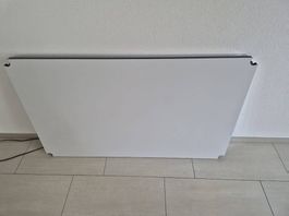 USM Haller Tisch mit Tischplatte in Perlmattweiss