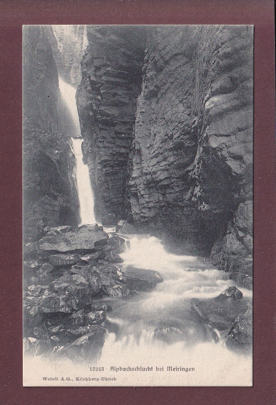 Cartoline postali: ALPBACHSCHLUCHT bei Meiringen – Usato da Pully venduto da nicecards