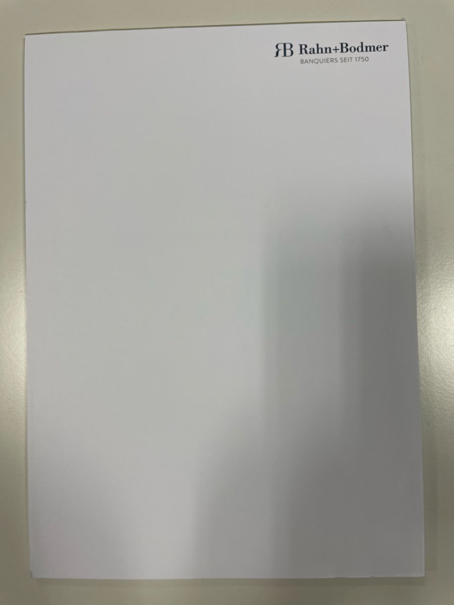 Blocchi: 2x Bloc-notes élégant  Banquiers Rahn+Bodmer – Nuovo (secondo la descrizione) da Zug venduto da Cry71