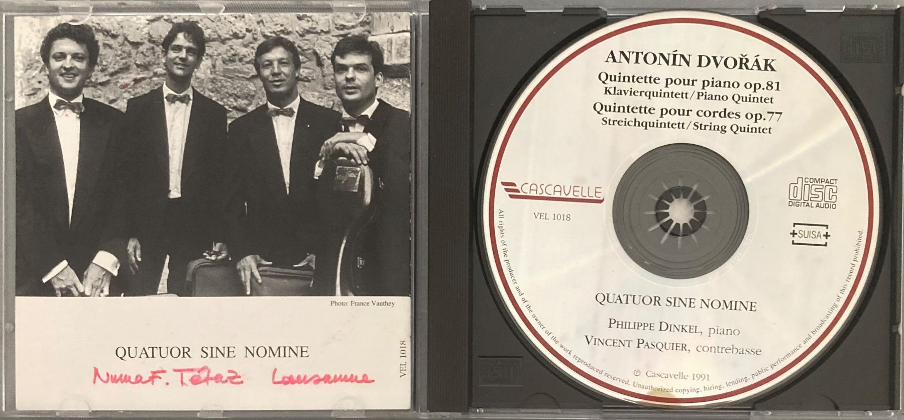 CD: DVORAK.... - QUINTETTE OP. 81 / QUINTETTE OP. 77 – Usato da Poliez-Pittet venduto da Newtown-Records 2