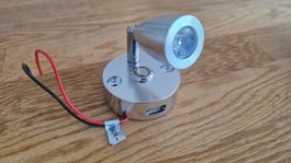 12-24V LED Spot mit USB-Ladebuchse für Handy (dimmbar)