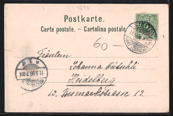 Cartoline postali: Litho Basel, Teilansicht, Spalentor, St. – Usato da Berlin venduto da bartko-reher 1