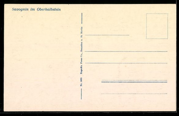 Cartoline postali: Savognin im Oberhalbstein, Gesamtansicht – Usato da Berlin venduto da bartko-reher 1