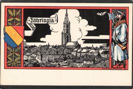 ^Studentenkarte Zähringia Bern 1911