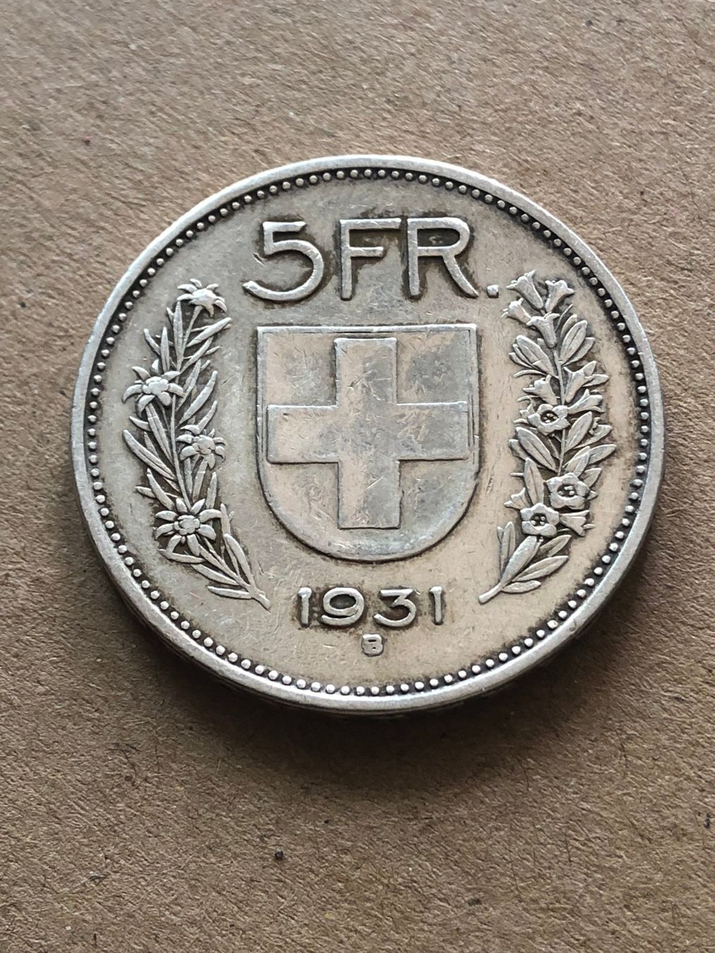 Tutti le monete: 5 Fr. 1931 – Usato da Schötz venduto da Odpa