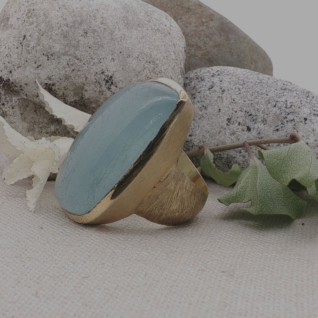Olga Ribler Anelli: Unikate Silber Ring 925 Grösse 56 mit Aquamarin – Nuovo (secondo la descrizione) da Luzern venduto da Schmuckoutlet 1