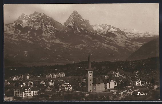 Ansichtskarten: AK Goldau, Teilansicht mit Kirche – Gebraucht aus Berlin von bartko-reher