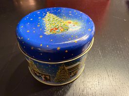 Weihnachtliche Keksdose, Vintage, Blau, Top Zustand!
