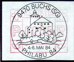 AUTOMATENMARKE 1984 BUCHS PHILABU VOLLSTEMPEL - ME31