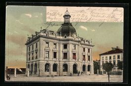 AK Herisau, Partie am Postgebäude, 1903