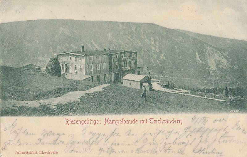 Cartoline postali: Riesengebirge - Hampelbaude Teichrändern c1900 – Usato da Emmenbrücke venduto da teestube