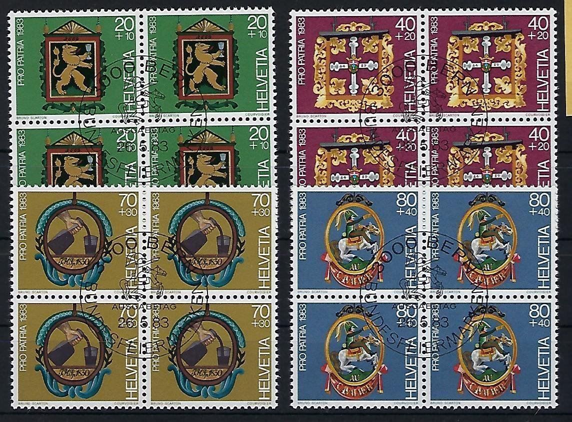 Tutti i francobolli: 1983 Pro Patria Viererblocks ET.  8137 – Usato da Lunden venduto da Animus999