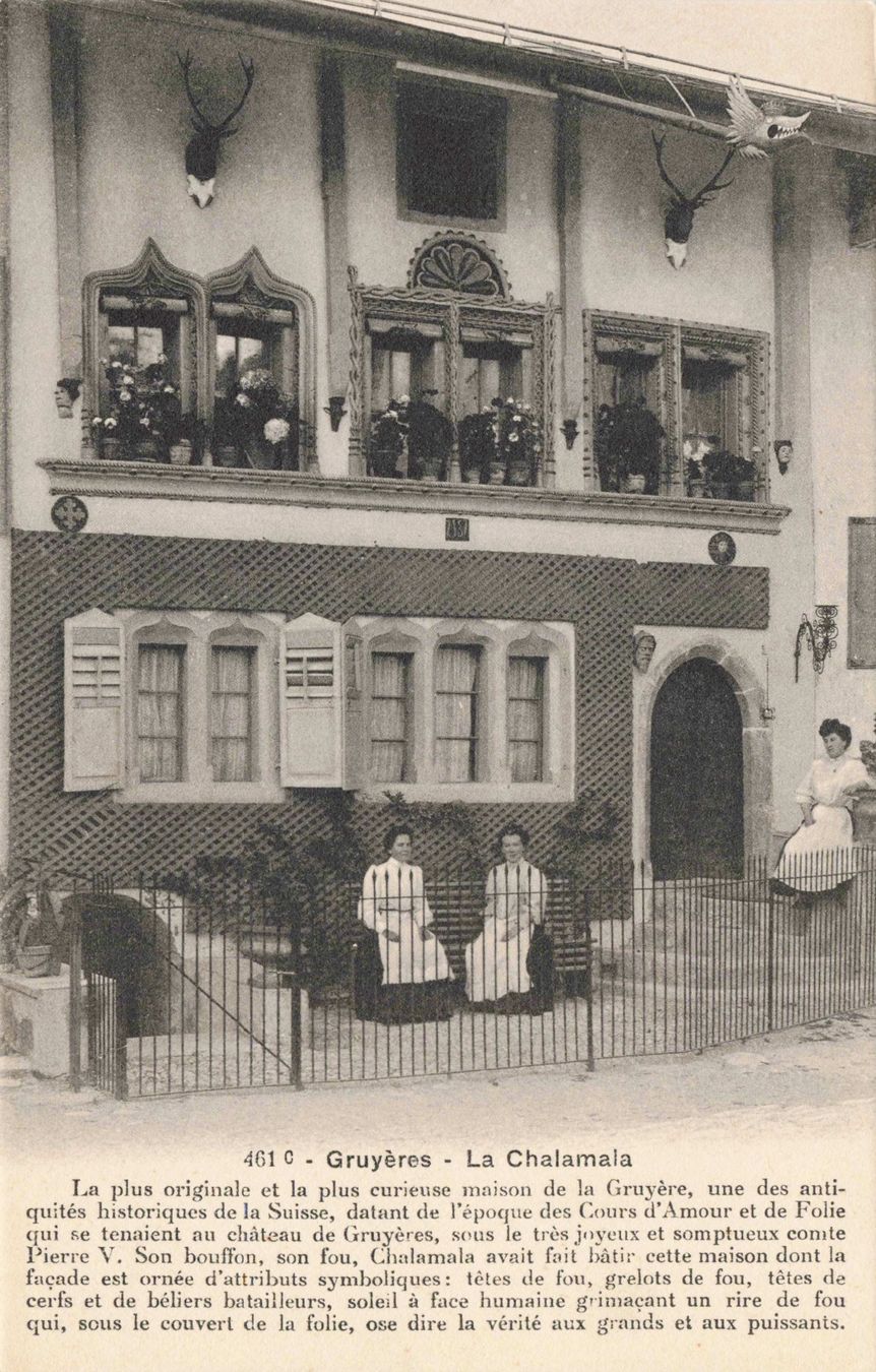 Cartoline postali: Gruyeres la chalamala – Usato da Biasca venduto da Blenio71