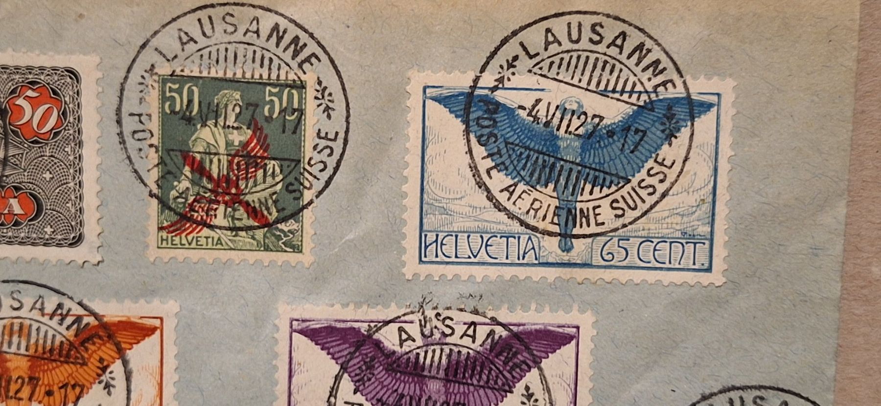 Alle Briefmarken: Flugpostbrief mit F2  jedoch ausserhalb der Gültigkeit – Gebraucht aus Balgach von SIMEON27 3