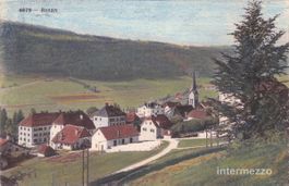 Renan BE // 1921 village église Jura Bernois